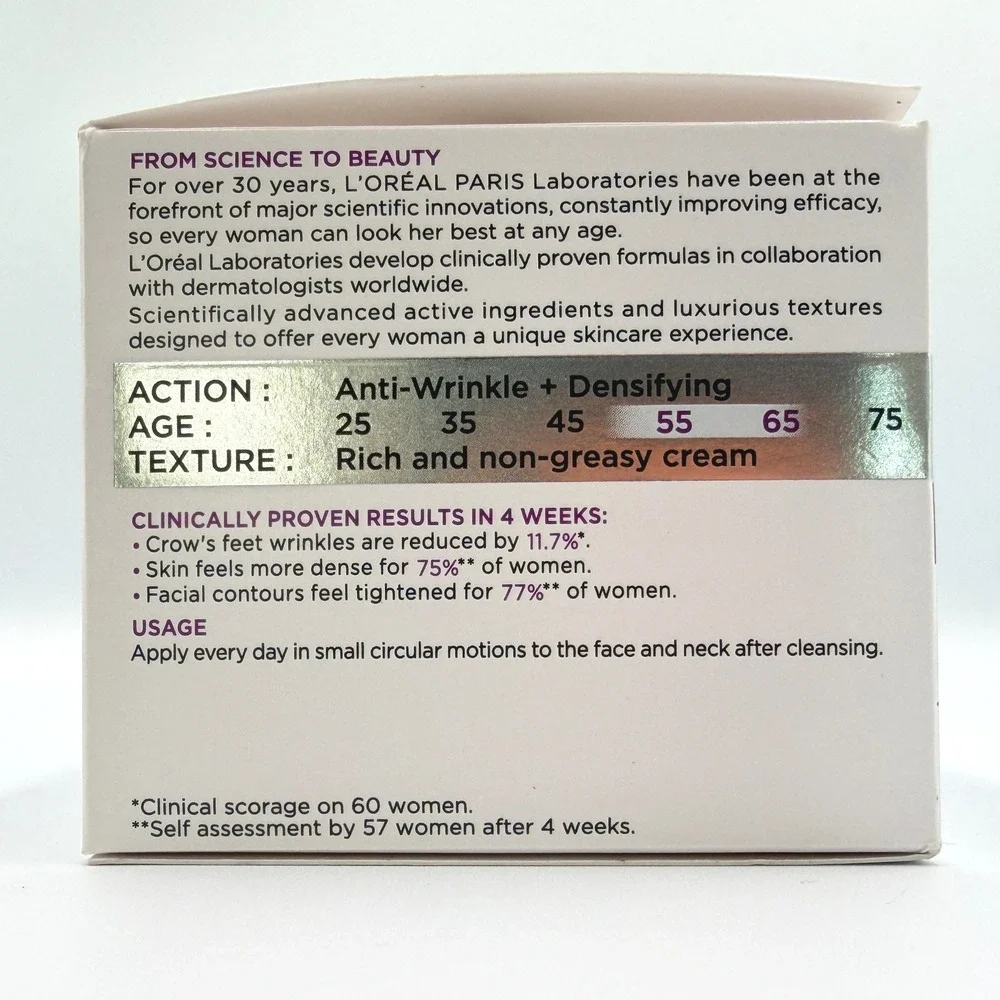 L'Oreal Wrinkle Expert Day Cream Women 55+ New Formula Lot of 3 **SEALED**